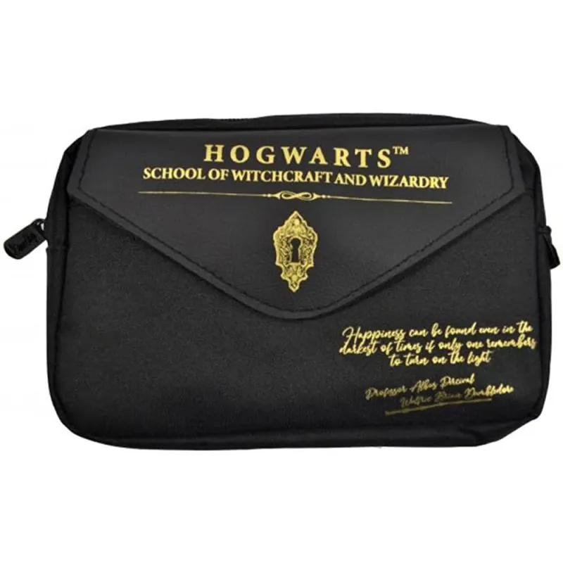 Astuccio Hogwarts Blue Sky Harry Potter 2 Scomparti Nero Oro - immagine 1