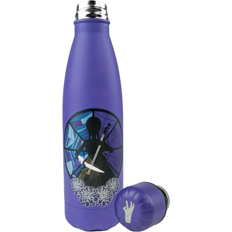 Borraccia Termica Metallo Cineréplicas Wednesday Addams 500 ml Licenza Ufficiale - immagine 1