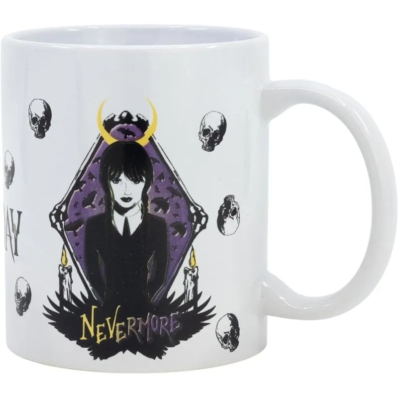 Tazza Ceramica Stor Nevermore Wednesday 325 ml Licenza Ufficiale - immagine 1