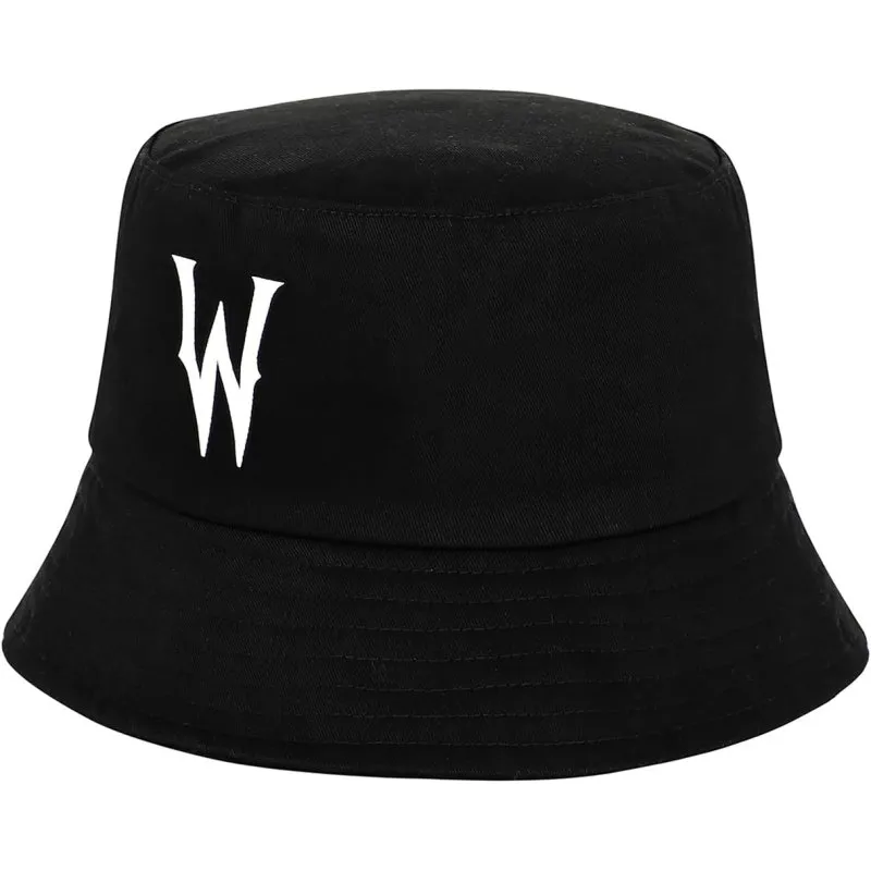 Cappello da Pescatore Wednesday Addams Nero Cotone Ufficiale Serie - immagine 1