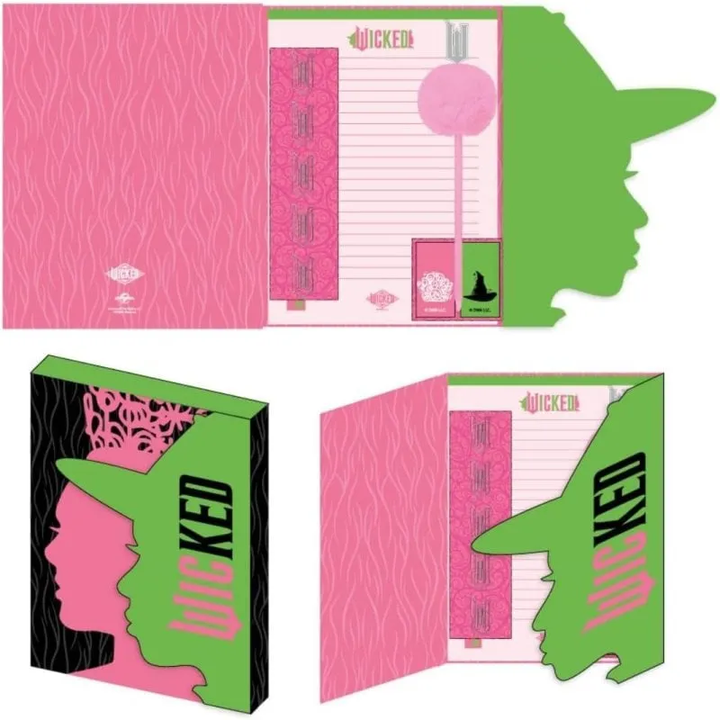 Set Cancelleria Wicked Blocco Note Penna Clip Design Magico - immagine 1