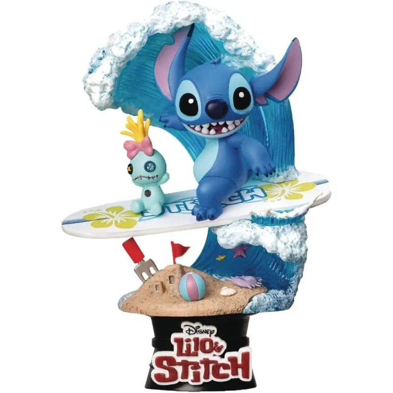 Diorama Beast Kingdom Stitch Surfista Disney 15 cm - immagine 1