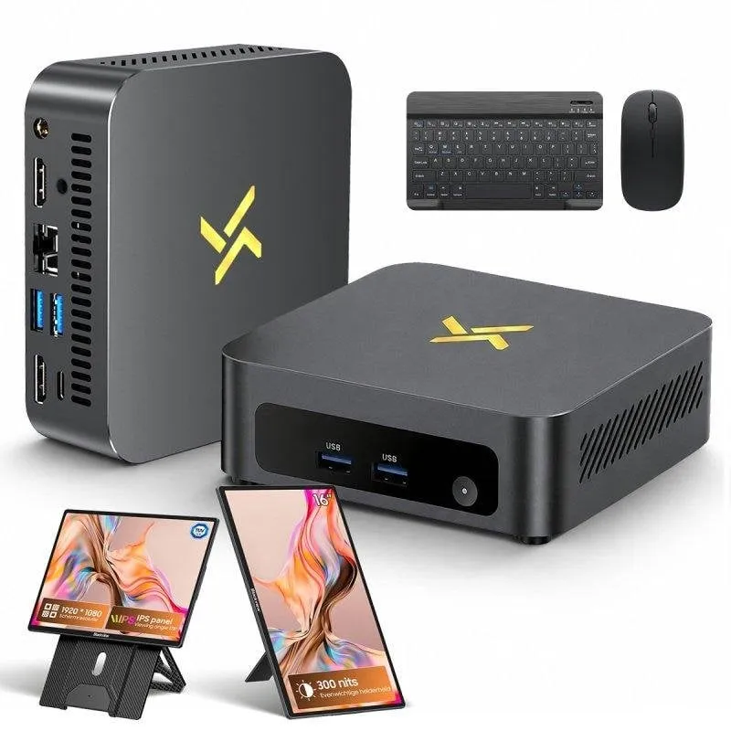 Mini PC Huidun H100 Intel Core 5 210H 16GB 512GB SSD Intel Graphics Windows 11 Pro Wi-Fi 6 VESA - immagine 1