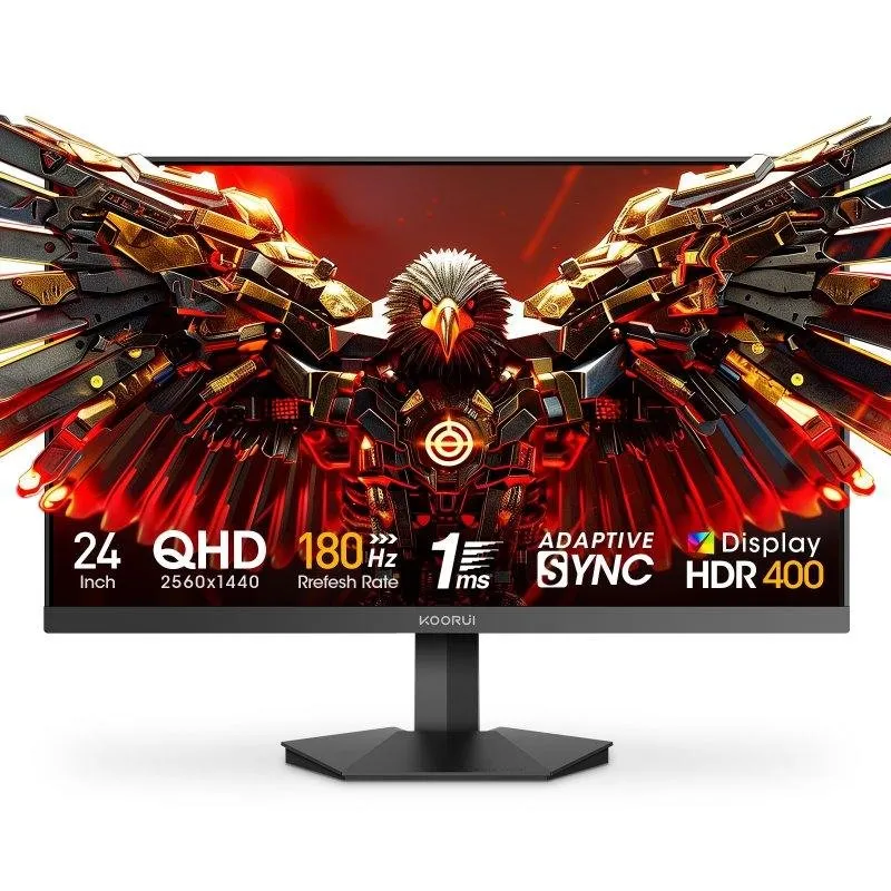 Monitor PC KOORUI G2421V 24" Quad HD 180Hz IPS HDR400 1ms FreeSync G-Sync - immagine 1