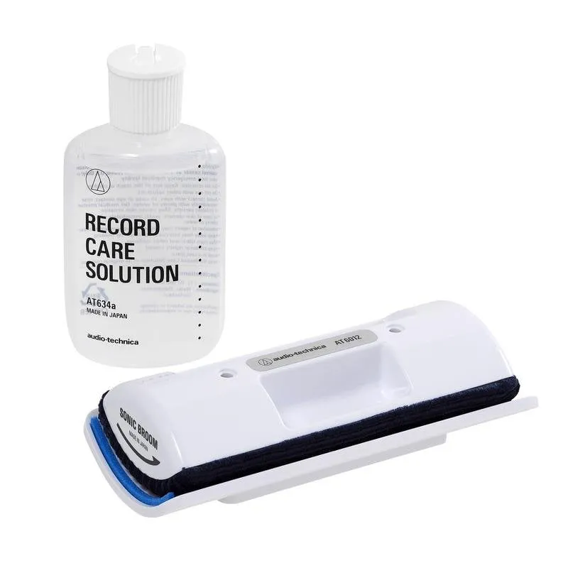 Kit di pulizia Audio-Technica AT6012 per vinili con spazzola e liquido - immagine 1