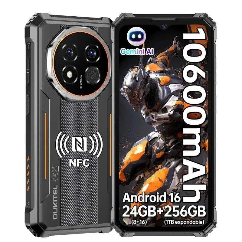 Oukitel G6 4G 8GB 6.52" 256GB Arancione Batteria 10600mAh - immagine 1