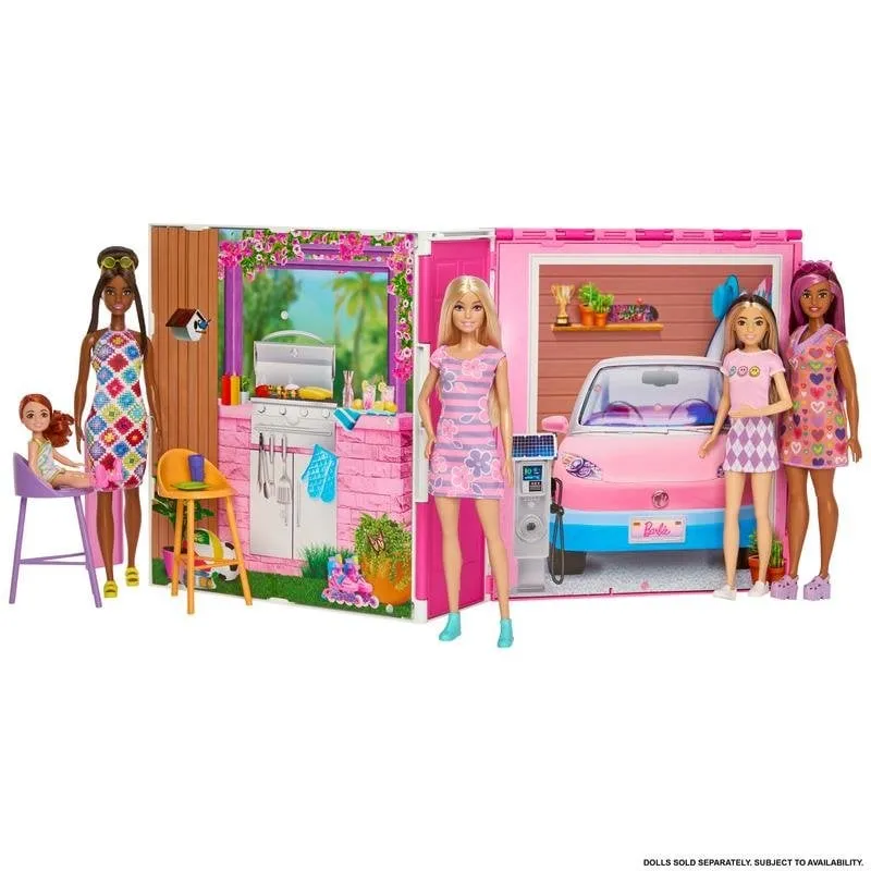 Casa Barbie Getaway House pieghevole con 4 zone e accessori - immagine 1