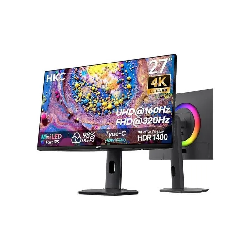 Monitor PC HKC G27M7Pro 27" FullHD 160Hz IPS Mini LED regolabile altezza - immagine 1