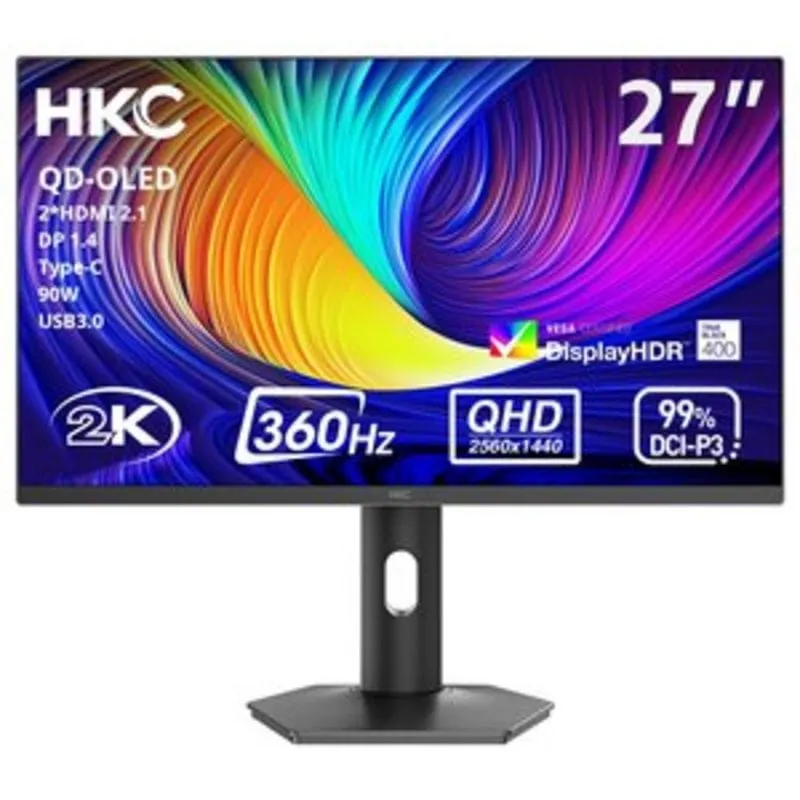 Monitor PC HKC GS27QES 27" QHD 360Hz OLED 0,03ms Regolabile in altezza - immagine 1