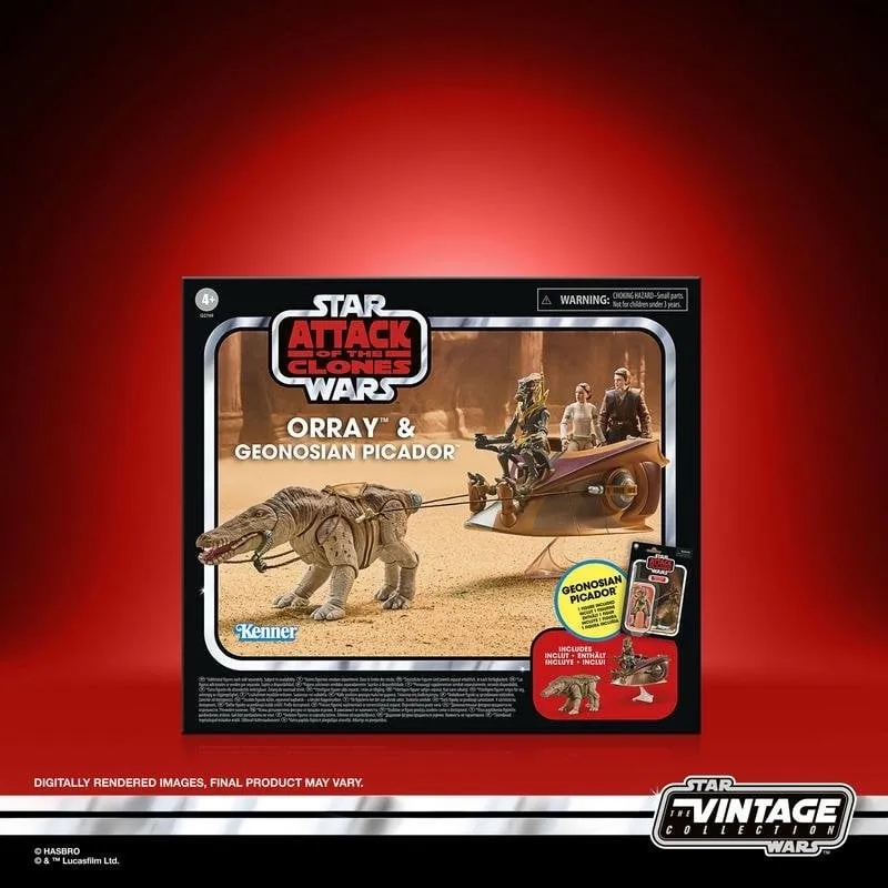 Set di Figurine Hasbro Star Wars Vintage Orray e Picador geonosiano 9,5 cm - immagine 1