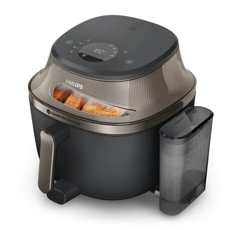 Friggitrice ad Aria Philips Serie 5000 Finestra 7,2 L 2000 W Vapore Ceramica - immagine 1
