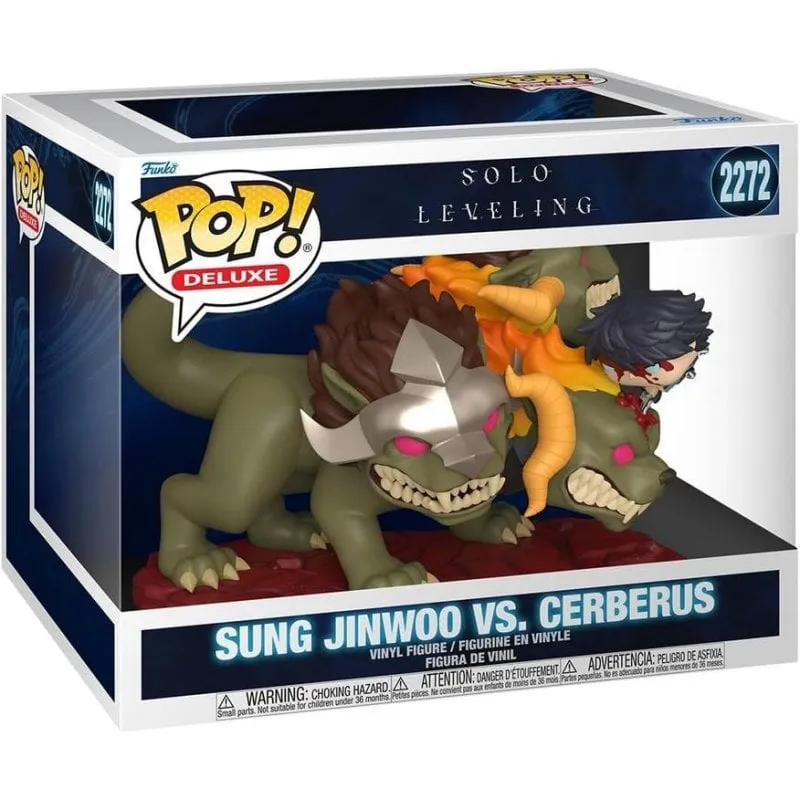 Figura Vinile Funko Pop Deluxe Solo Leveling Jinwoo Vs Cerberus - immagine 1