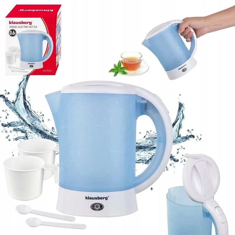 Bollitore elettrico Klausberg KB-9045 0,6L con 2 tazze e 2 cucchiaini - immagine 1