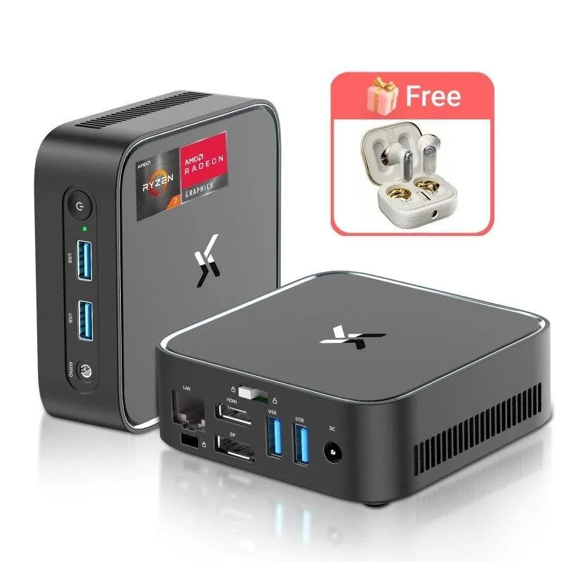 Mini PC Huidun H80 AMD Ryzen 7 3700U/16GB/512GB SSD/Radeon Vega 10/Windows 11 Pro + Airbuds2 - immagine 1