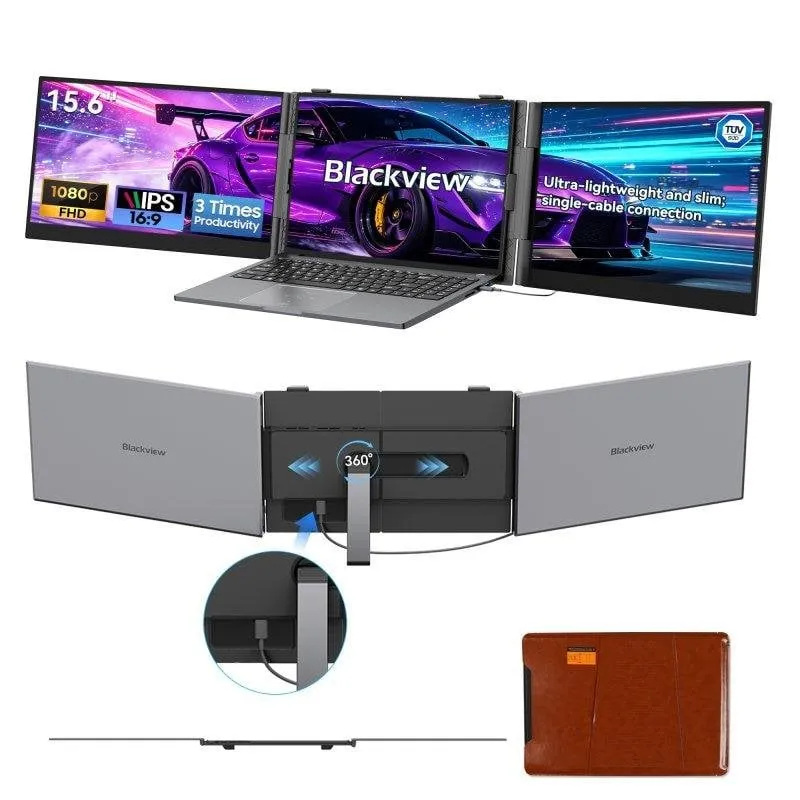 Monitor PC Blackview 15.3" FullHD 60Hz IPS 100% sRGB USB-C Altoparlanti + Custodia - immagine 1