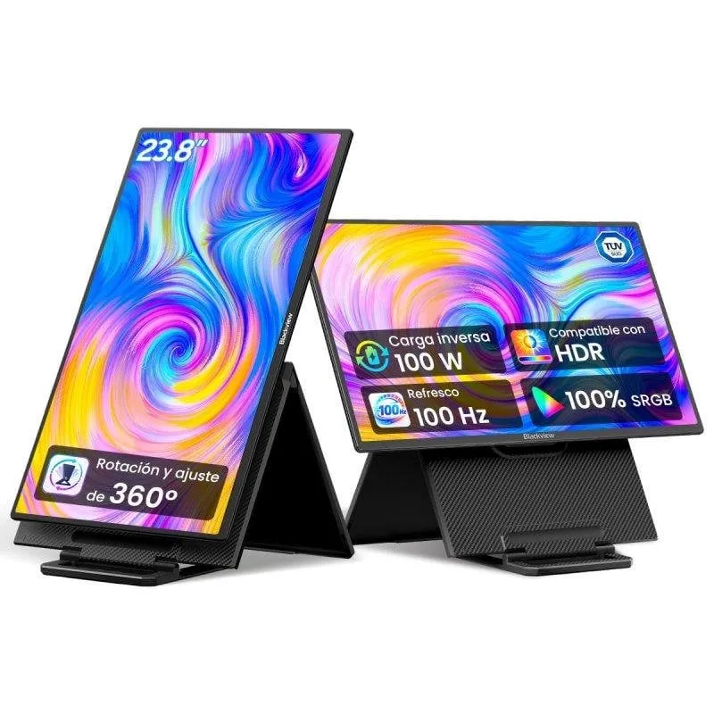 Monitor PC Blackview 23,8" FullHD 100Hz IPS Altoparlanti Carica Inversa Regolabile - immagine 1