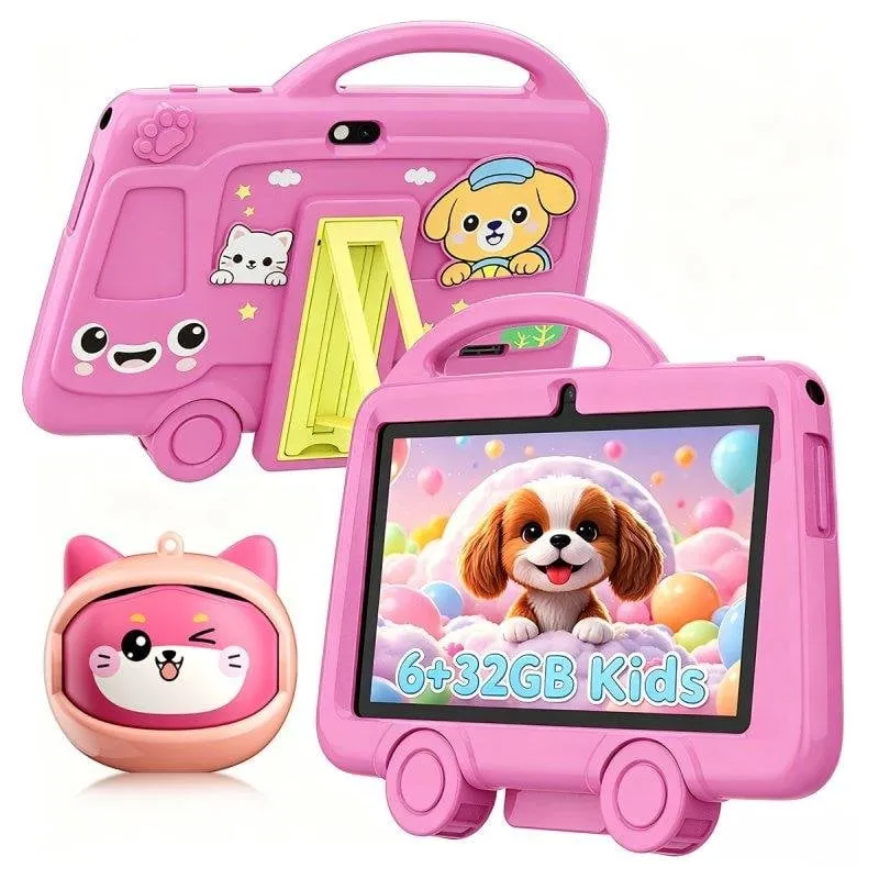 Tablet TABWEE K8 WiFi 7" 2GB Rosa 32GB Penna Stylus Bambini - immagine 1