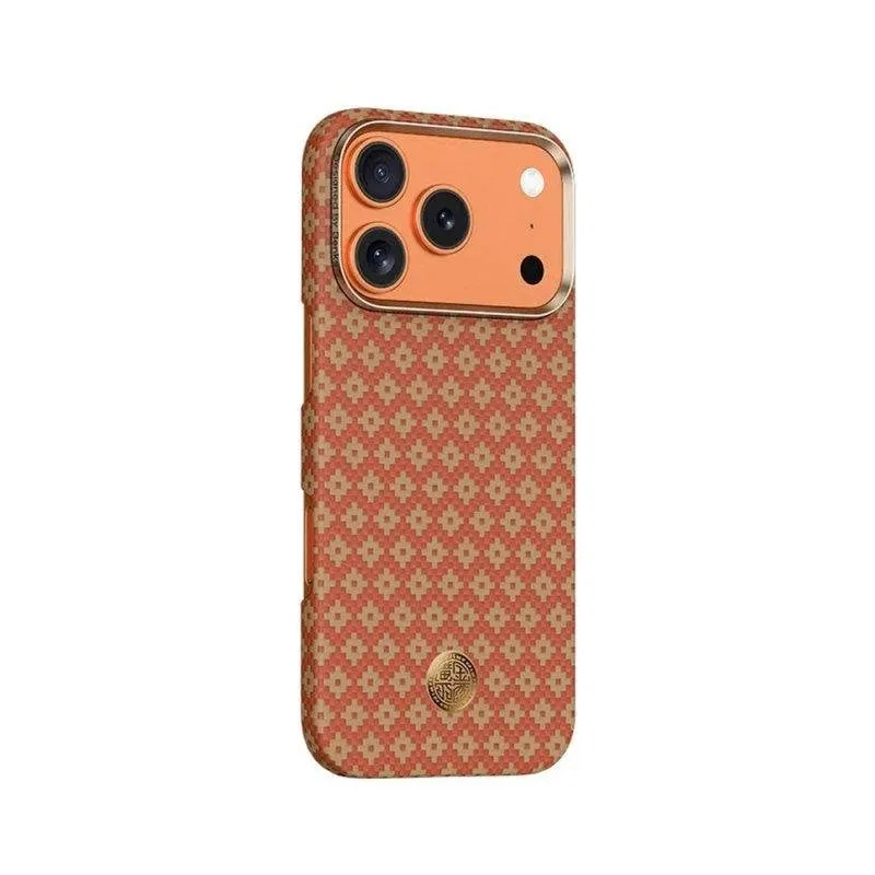 Custodia Benks Armorair Armorgrid Fibra Aramide Kevlar Arancione Fortuna per iPhone 17 Pro Max 18 Pro Max - immagine 1