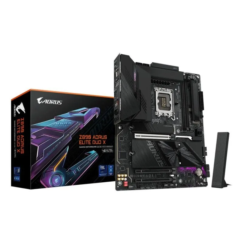 Schede Madri Gigabyte Z890 AORUS ELITE DUO X Intel Z890 LGA 1851 DDR5 ATX WiFi 7 5GbE RGB - immagine 1