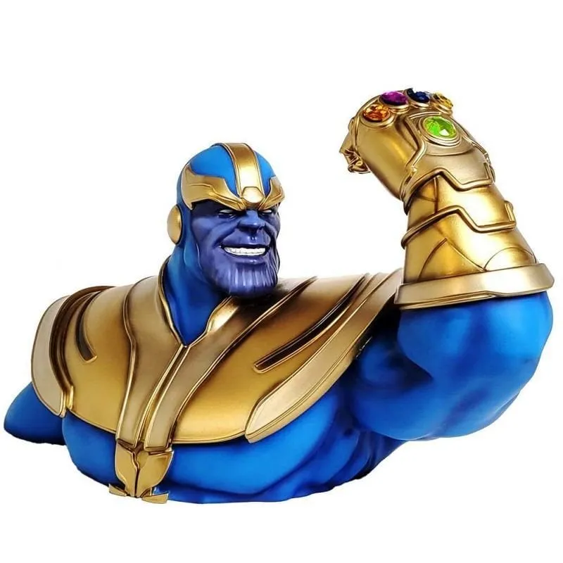 Salvadanaio Mega Thanos Marvel 16 cm PVC Scatola Espositiva Semic - immagine 1