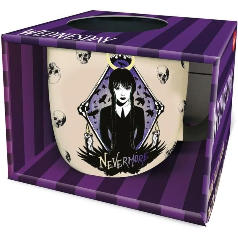 Tazza Ceramica Wednesday Nevermore 380 ml Famiglia Addams - immagine 1