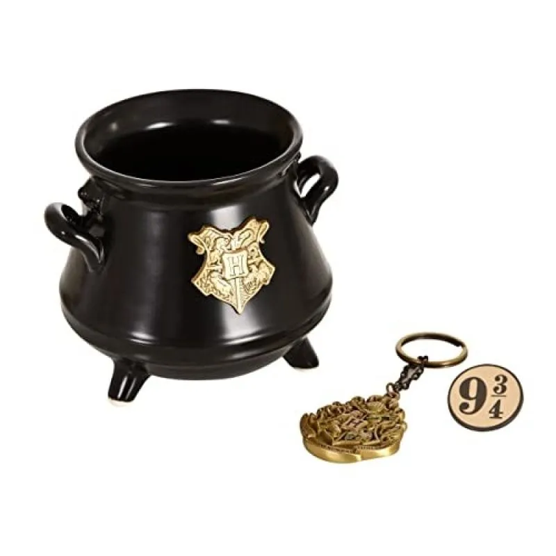 Cofanetto Regalo Harry Potter Abystyle Tazza 400 ml Portachiavi Hogwarts Spilla Binario 9 3/4 - immagine 1