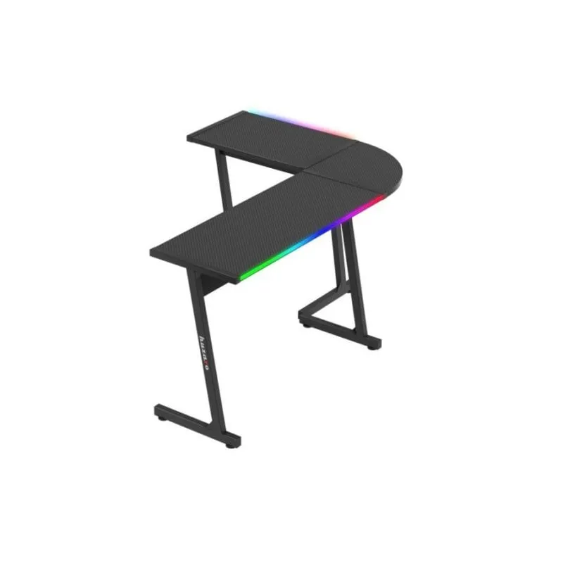 Mesa Gaming Huzaro 147 cm Acciaio e fibra di carbonio RGB multicolore - immagine 1