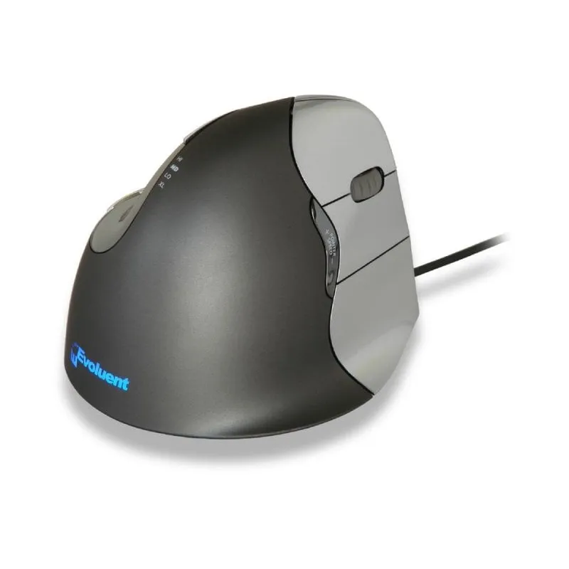 Ratón BAKKERELKHUIZEN Evoluent4 Cablato 2600 DPI Nero Grigio Argento 6 Pulsanti - immagine 1