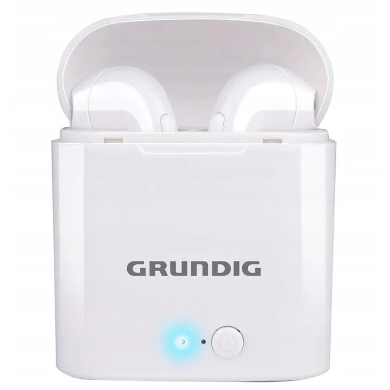 Auricolari Grundig TWS41 wireless Bluetooth True Wireless con microfono e custodia bianca - immagine 1