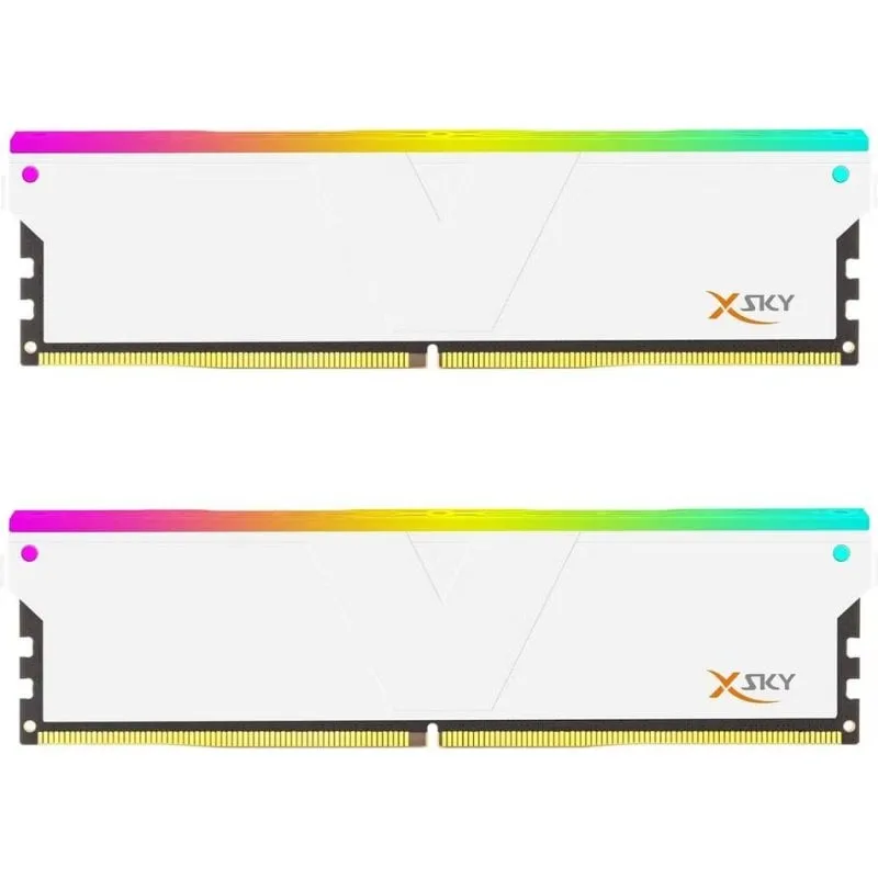 Memoria RAM V-Color Manta XSky RGB 32GB 2x16GB DDR5 6000MHz CL28 AMD EXPO Bianco - immagine 1