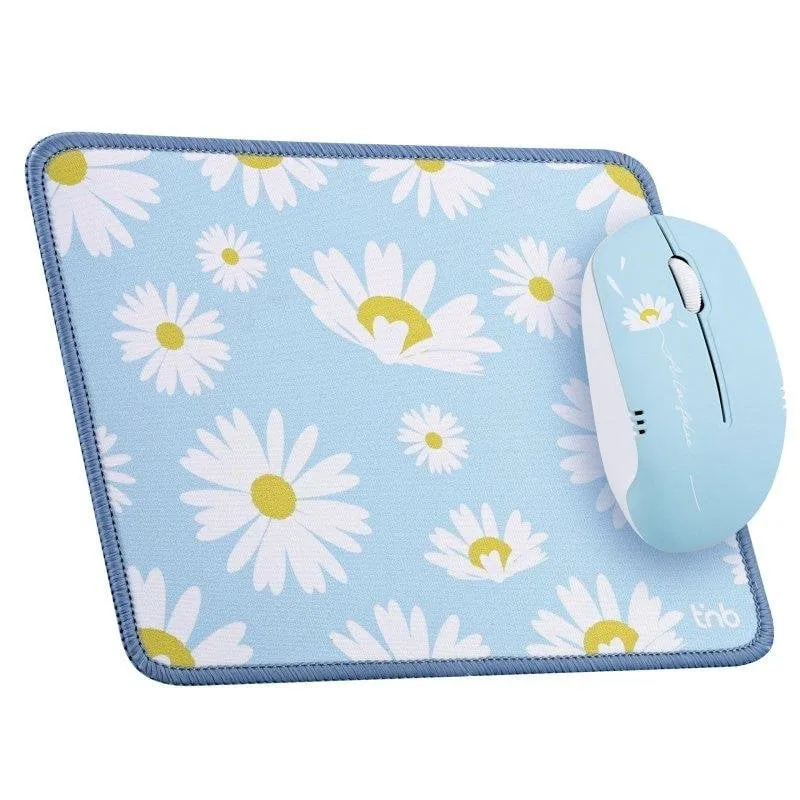 Mouse TnB Bumwxdaisy wireless multicolore con tappetino abbinato - immagine 1