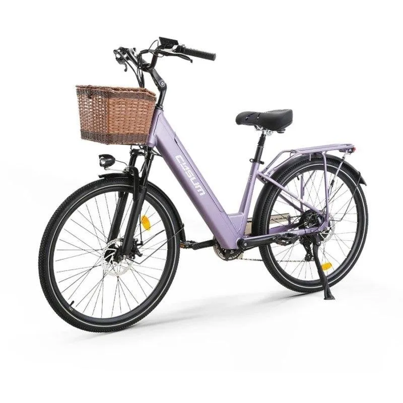 Bicicletta elettrica Cysum X-city 250w 48v10.4ah 26" pneumatici viola - immagine 1