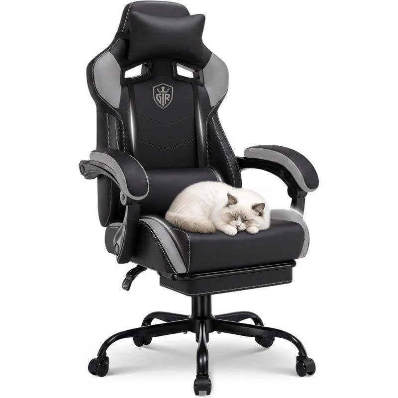 Sedia Gaming GTPLAYER Ergonomica con Poggiapiedi e Braccioli Integrati - immagine 1