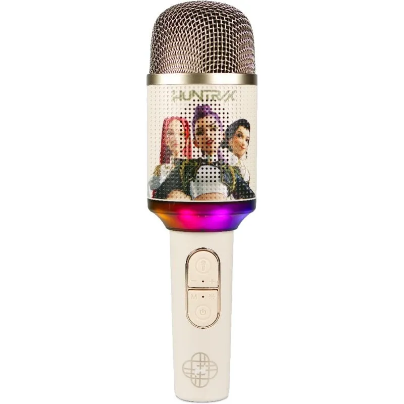 Microfono Karaoke OTL KPOP Demon Hunter Huntr/x LED Dorato Portatile - immagine 1