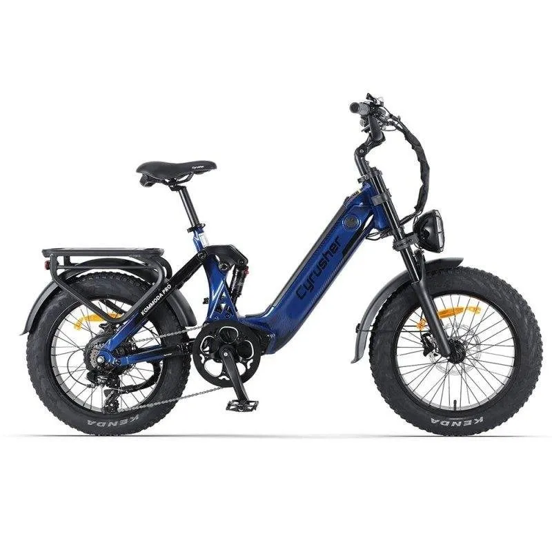 Bicicletta Elettrica Cyrusher Kommoda Pro 250W Blu Pneumatici Larghi 20" - immagine 1