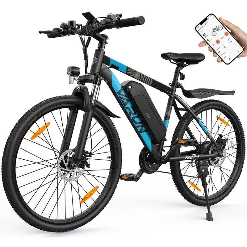 Bicicletta Elettrica VARUN M27-1 PRO 250W Batteria 48V 13Ah Nero Blu - immagine 1