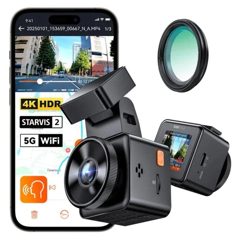 Dashcam Vantrue E1 Pro 4K HDR WiFi 5GHz GPS LTE compatta - immagine 1