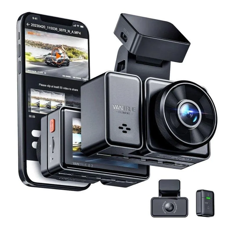 Dashcam Vantrue E2 Dual 2K WiFi GPS Modalità Parcheggio - immagine 1