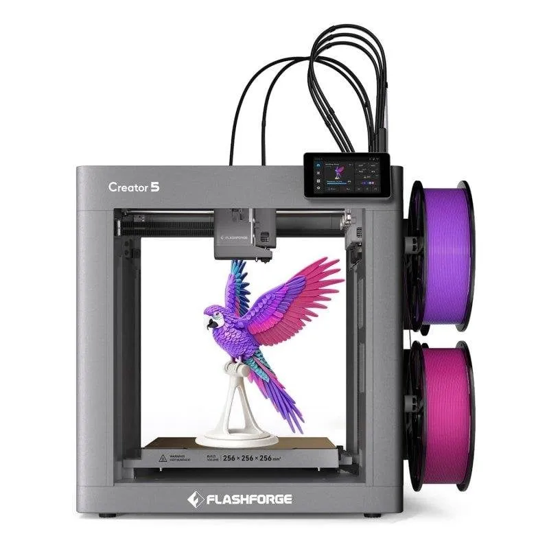 Stampante 3D Flashforge Creator 5 4 estrusori indipendenti Multimateriale WiFi - immagine 1