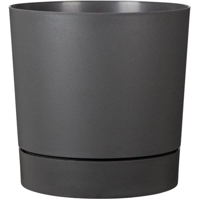 Vaso tondo autoirrigante Garden ID Plano Grigio Metallizzato 47 cm 43 L - immagine 1