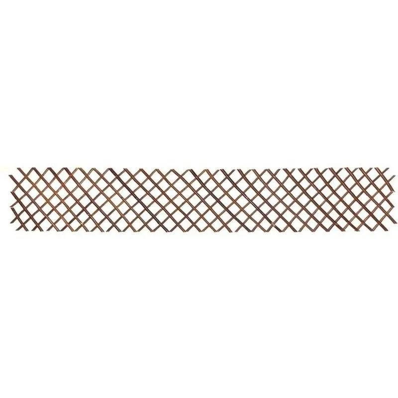 Rete Estensibile Nature Legno e Vime Rombi Marroni 30x180 cm - immagine 1