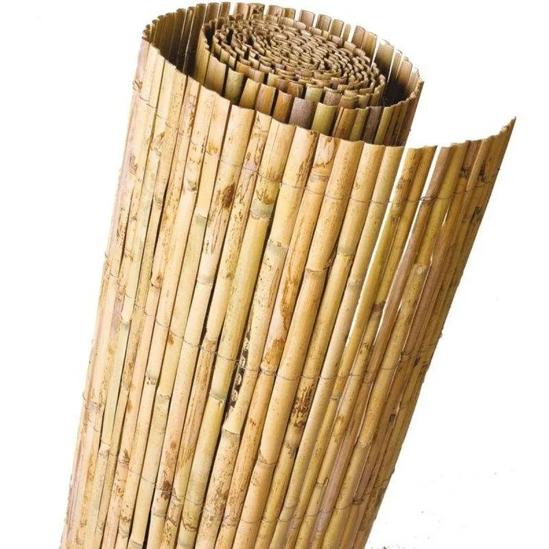 Schermo Frangivista Nature Caña Partida Beige 1x5m con Filo Zincato - immagine 1