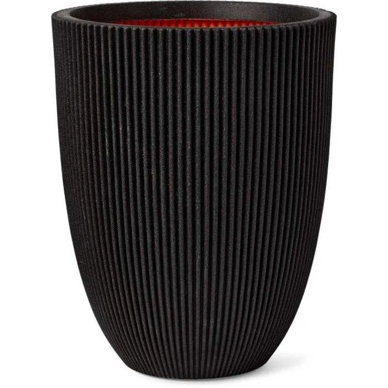 Vaso Rotondo Capi Groove NL Elegant Low Nero 34 x 46 cm - immagine 1
