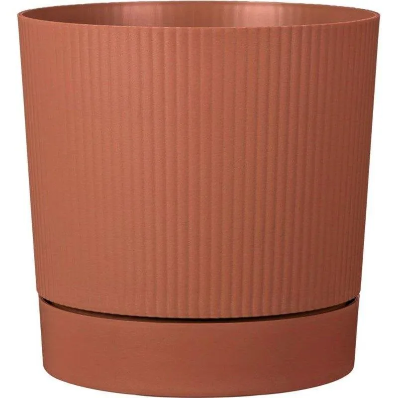 Vaso rotondo Garden ID Lino+ Siena Deposito acqua 32 L - immagine 1