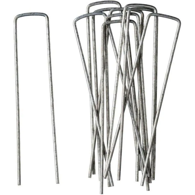 Graffa di ancoraggio Nature zincata grigia per telo giardinaggio Ø3 mm H14x3 cm - immagine 1
