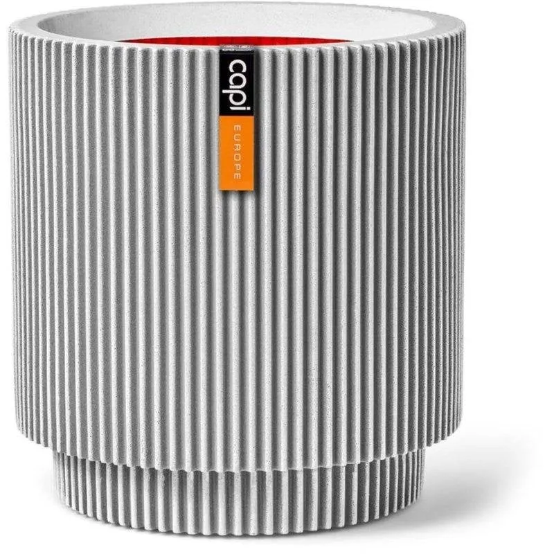 Vaso Cilindrico Groove NL CAPI Europe Avorio 44x46 cm - immagine 1