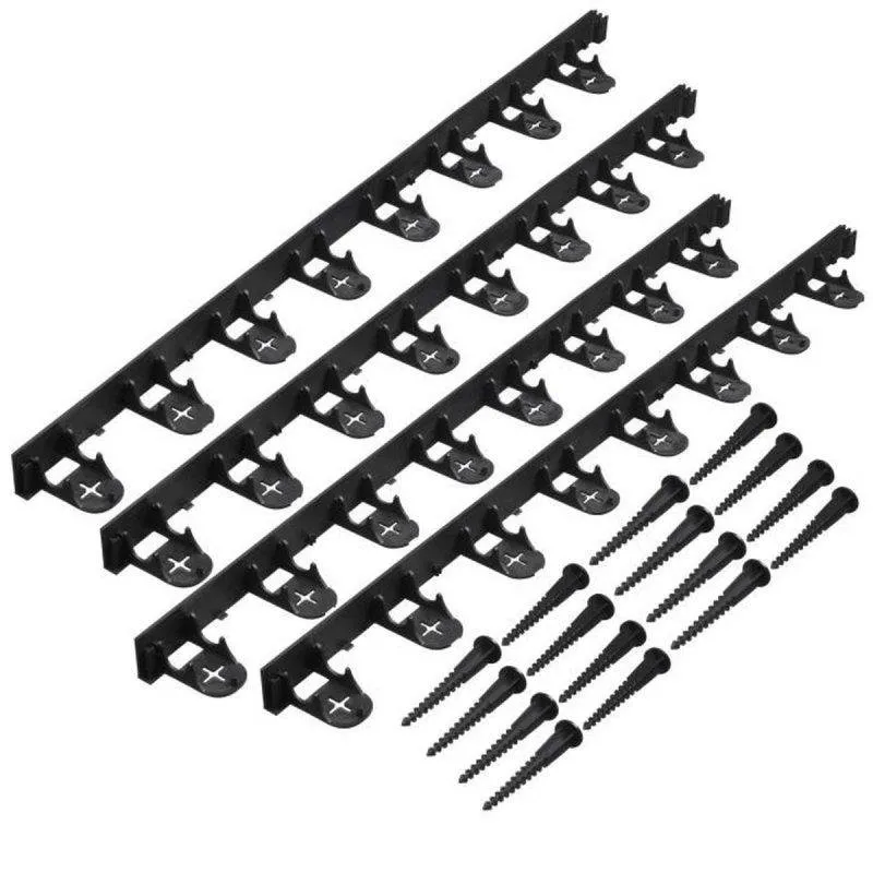 Bordo da giardino Nature Riciclata Nera Set di 4 tratti 100x4,5 cm - immagine 1