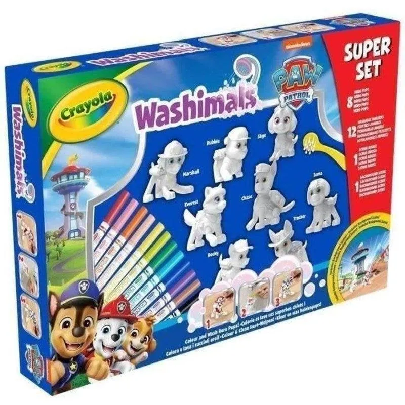 Giochi Crayola Washimals Pat'patrouille Super Set 8 Animali - immagine 1