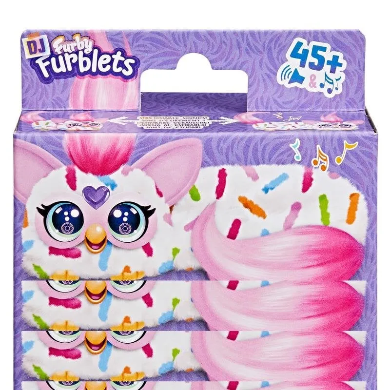 Giocattolo di peluche elettronico Hasbro Furby DJ Furblets Berry-Cup-Cake con clip - immagine 1