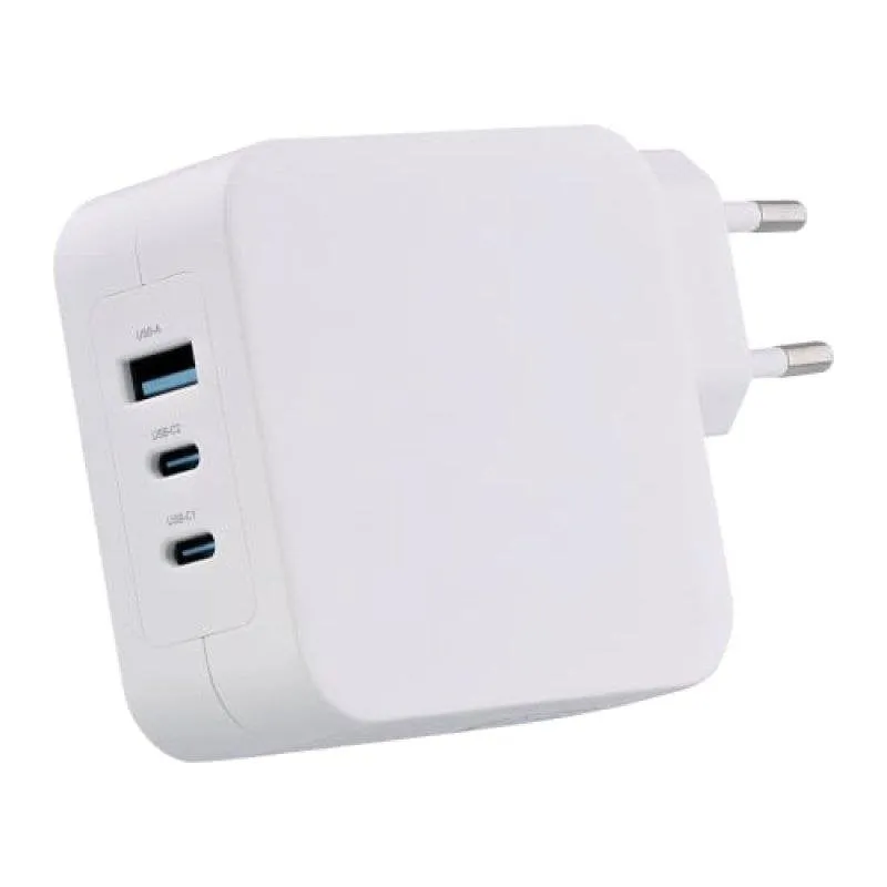Caricatore GaN 100W TnB CHNBTINY100 USB-C USB-A Bianco - immagine 1